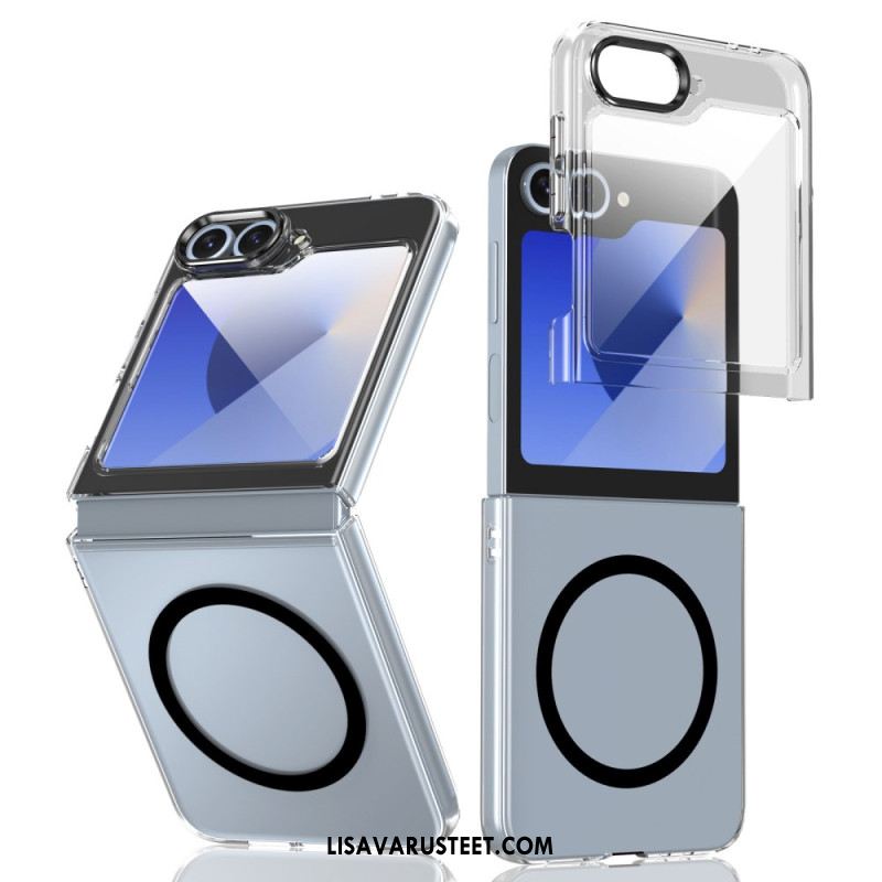 Kuori Samsung Galaxy Z Flip 7 Fe Magsafe-yhteensopiva Läpikuultava Näytönsuojalla