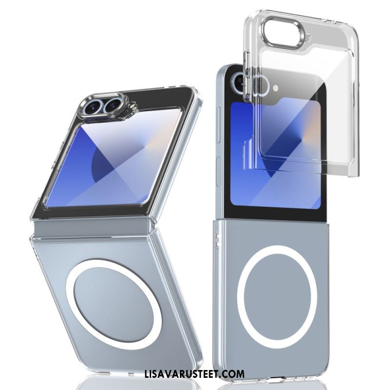 Kuori Samsung Galaxy Z Flip 7 Fe Magsafe-yhteensopiva Läpikuultava Näytönsuojalla