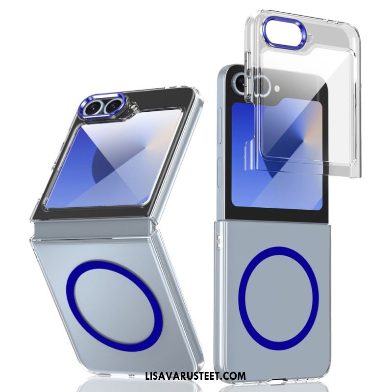 Kuori Samsung Galaxy Z Flip 7 Fe Magsafe-yhteensopiva Läpikuultava Näytönsuojalla