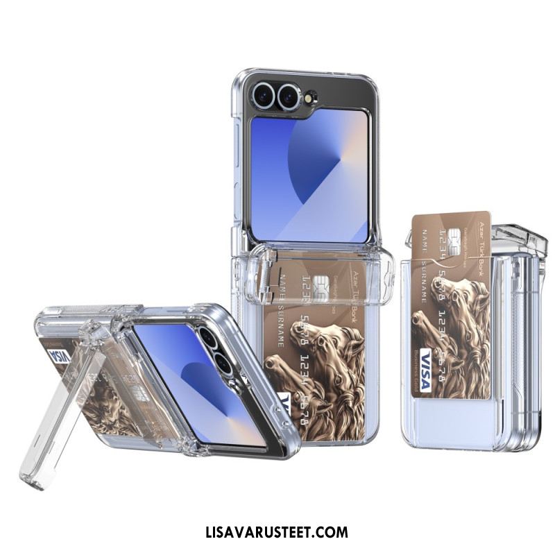 Kuori Samsung Galaxy Z Flip 7 Fe Sisäänrakennettu Jalusta Ja Korttipidike