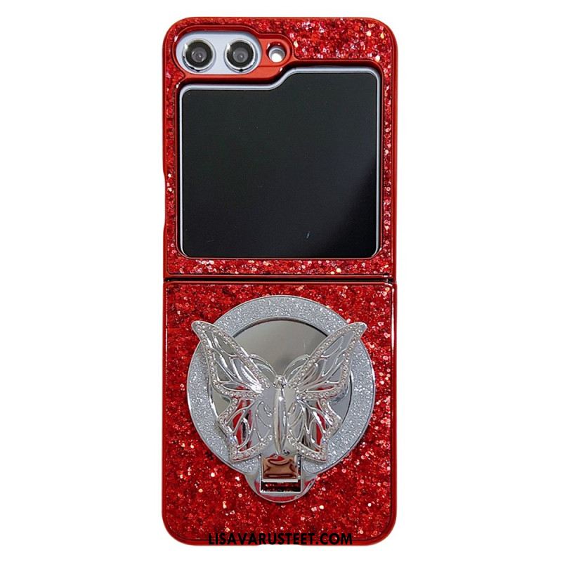 Kuori Samsung Galaxy Z Flip 7 Fe Strassilla Koristeltu Perhosjalusta