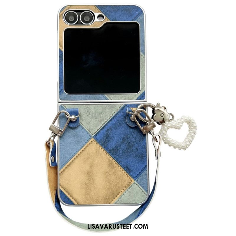 Kuori Samsung Galaxy Z Flip 7 Fe Timanttikuvio Hihnalla