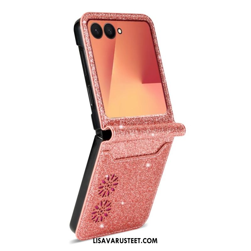 Kuori Samsung Galaxy Z Flip 7 Kimaltava Korttiteline