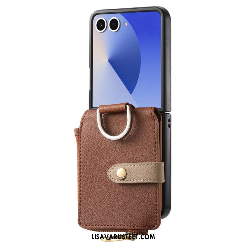 Kuori Samsung Galaxy Z Flip 7 Kolikkokukkaro Ja Sormuspidike