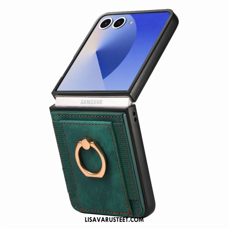 Kuori Samsung Galaxy Z Flip 7 Korttikotelo Ja Jalusta Suojakuori