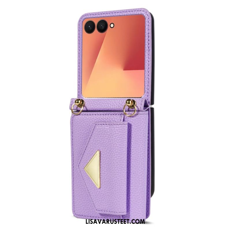 Kuori Samsung Galaxy Z Flip 7 Korttikotelo Ja Rannehihna