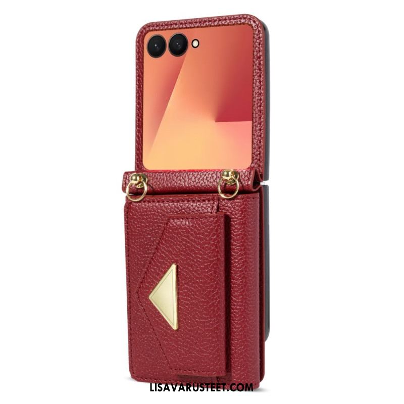 Kuori Samsung Galaxy Z Flip 7 Korttikotelo Ja Rannehihna