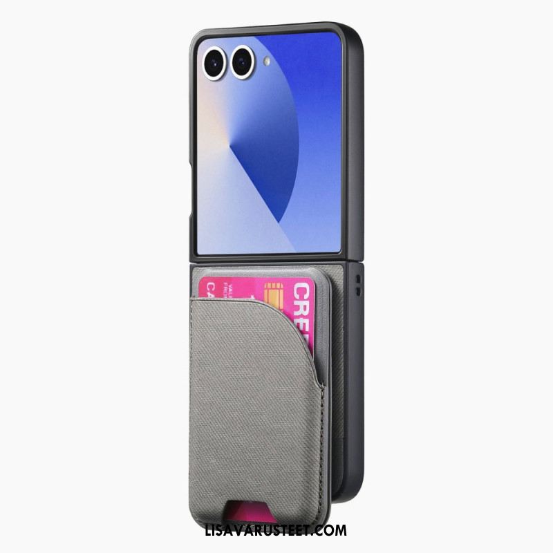 Kuori Samsung Galaxy Z Flip 7 Magneettinen Pidikkeellä Ja Irrotettavalla Korttipidikkeellä