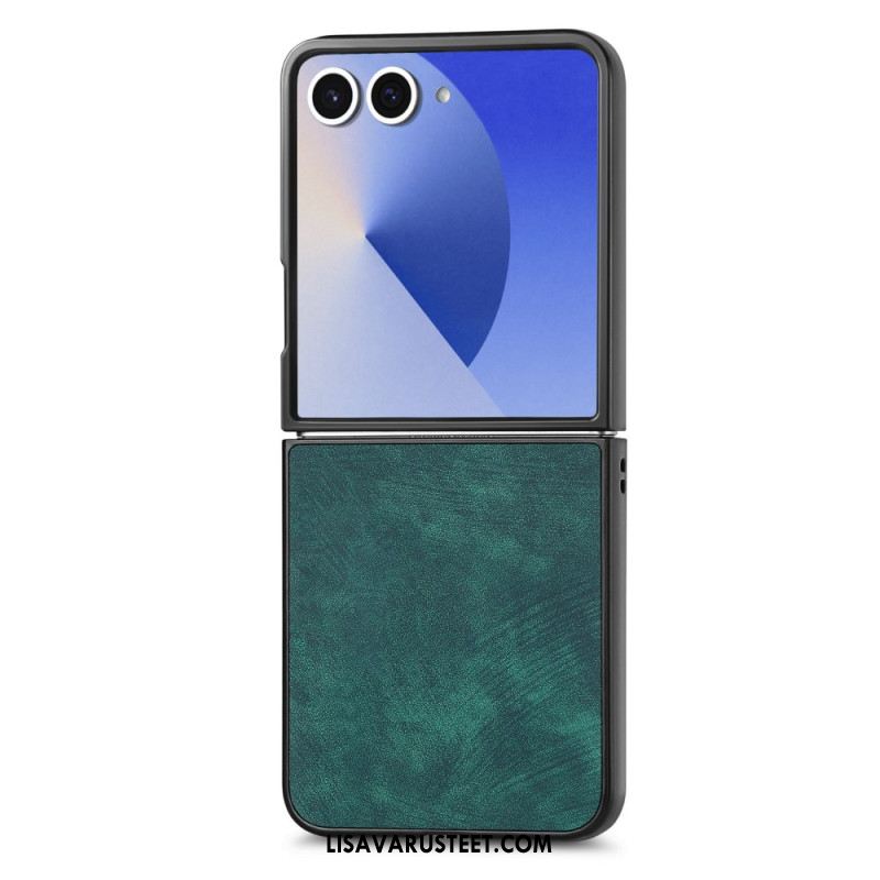 Kuori Samsung Galaxy Z Flip 7 Mokkanahkaefekti Suojakuori