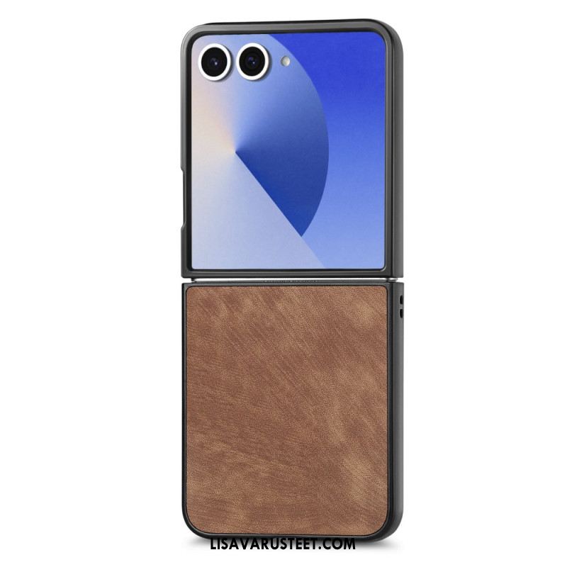 Kuori Samsung Galaxy Z Flip 7 Mokkanahkaefekti Suojakuori