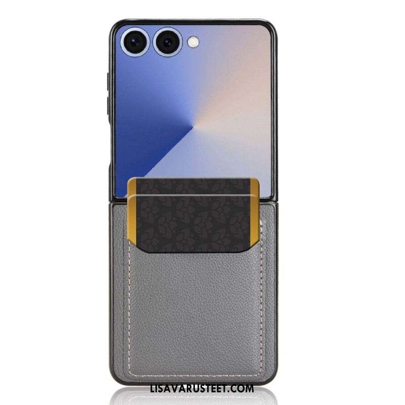 Kuori Samsung Galaxy Z Flip 7 Nahkatyylinen Korttikotelo
