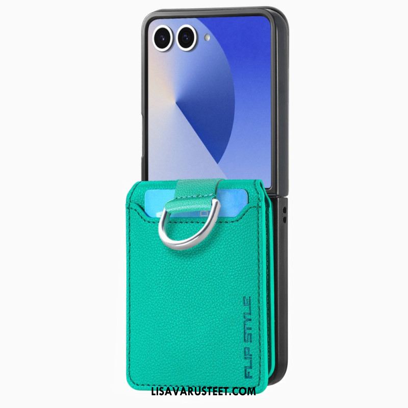 Kuori Samsung Galaxy Z Flip 7 Premium-korttikotelo Ja Pidike Suojakuori