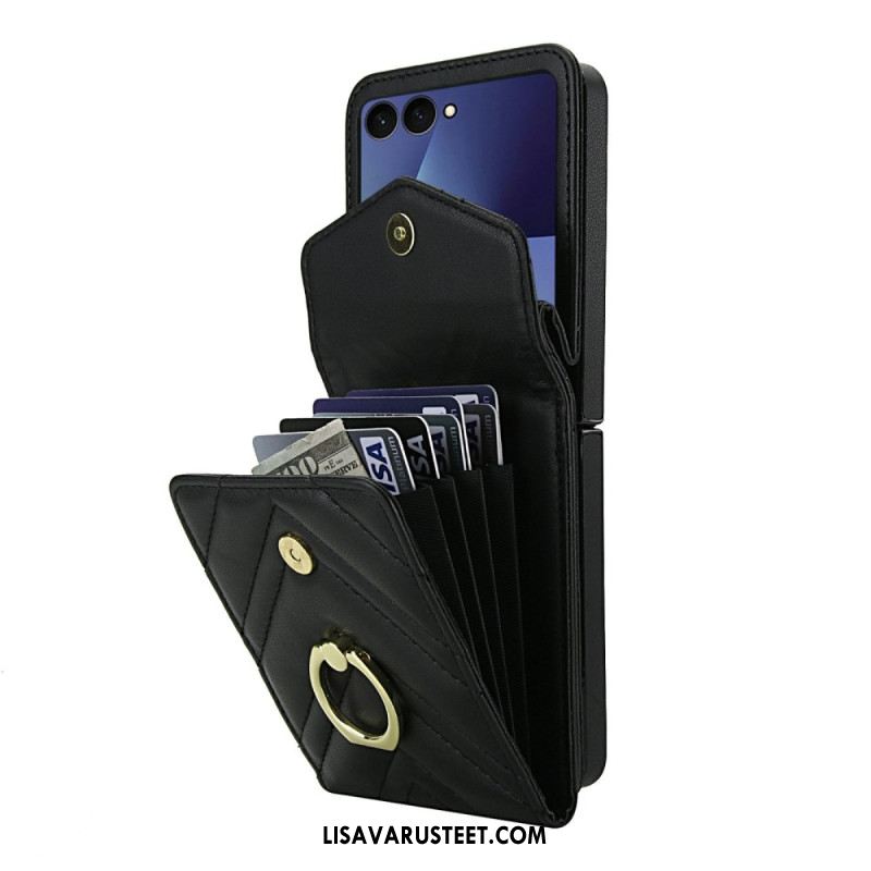 Kuori Samsung Galaxy Z Flip 7 Rfid-suojattu Korttikotelo Ja Hihna