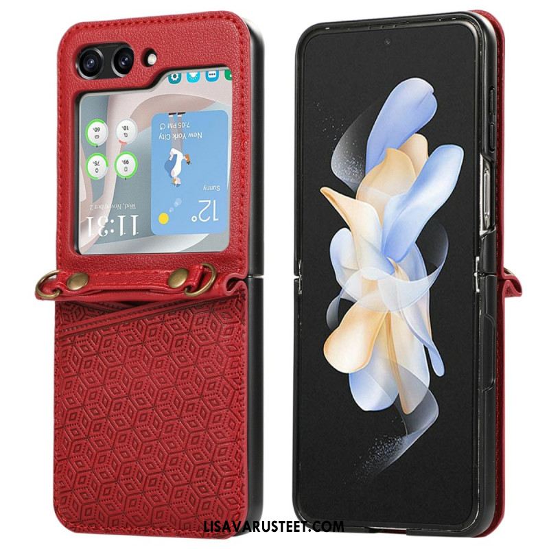Kuori Samsung Galaxy Z Flip 7 Rombinen Korttikotelo Suojakuori