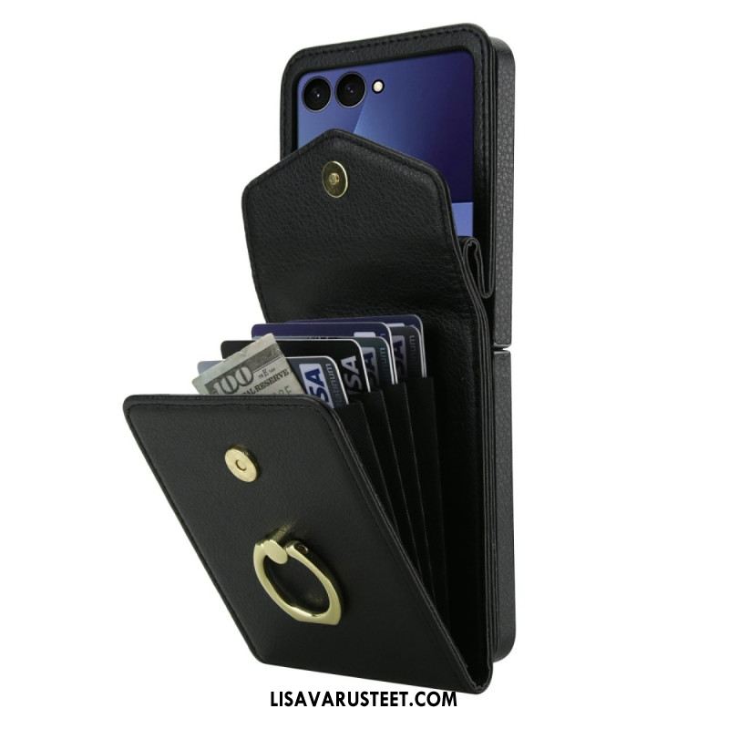 Kuori Samsung Galaxy Z Flip 7 Tikattu Lompakko Ja Hihna Suojakuori