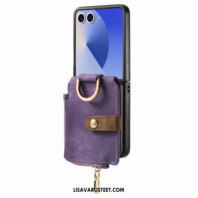 Kuori Samsung Galaxy Z Flip 7 Vetoketjullinen Tasku Ja Korttipidike