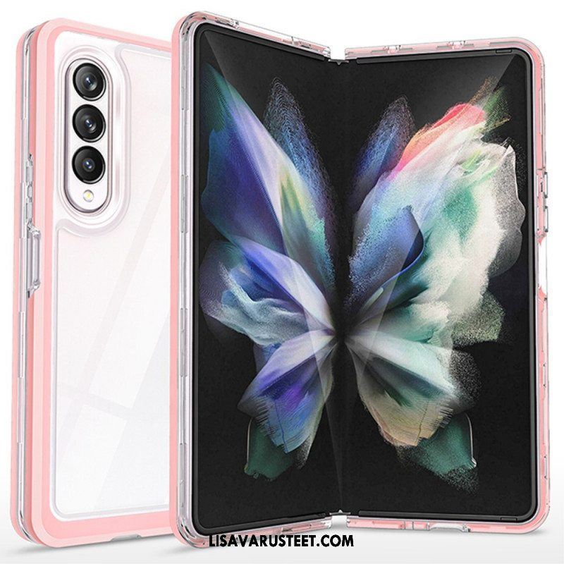 Kuori Samsung Galaxy Z Fold 3 5G Läpinäkyvät Hybridiväriset Reunat