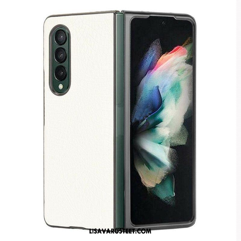 Kuori Samsung Galaxy Z Fold 3 5G Tekokrokotiilin Nahkaa