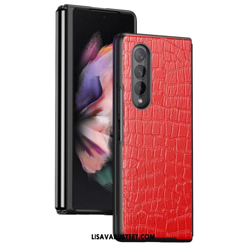 Kuori Samsung Galaxy Z Fold 4 Klassinen Krokotiili