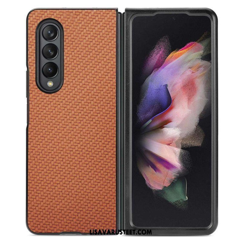 Kuori Samsung Galaxy Z Fold 4 Kudottu Vaikutus Hiilikuitu