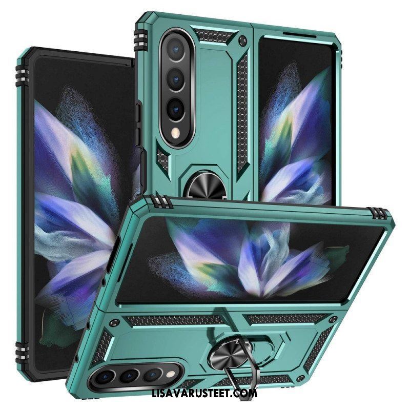 Kuori Samsung Galaxy Z Fold 4 Sotilasluokka Sormuksella