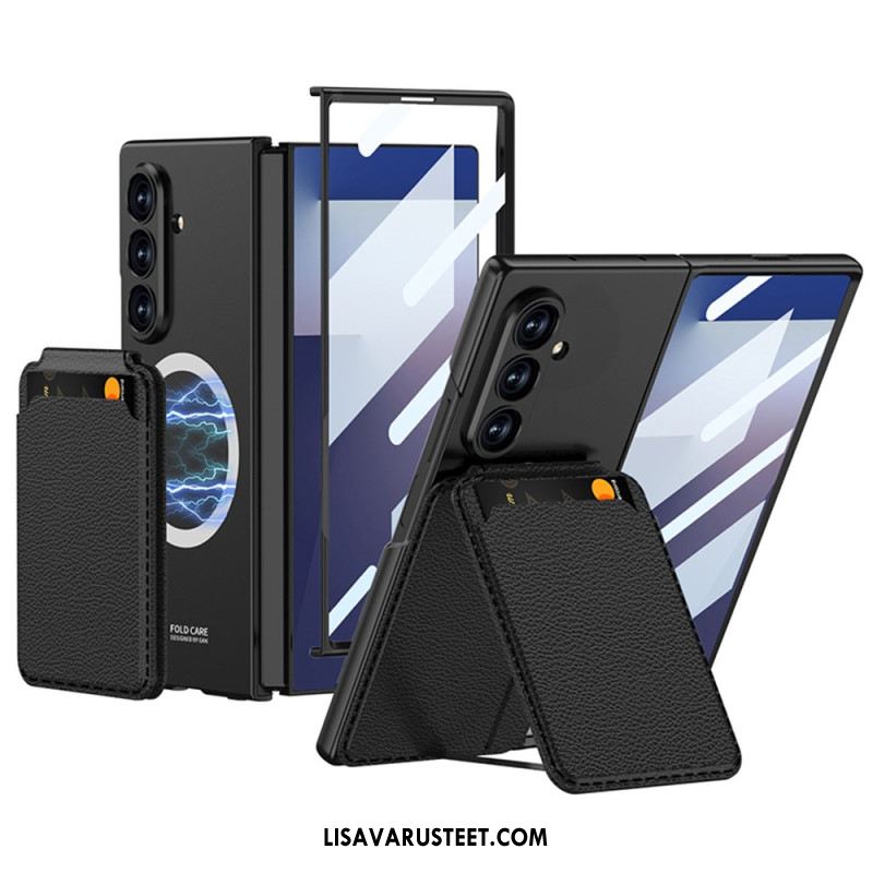 Kuori Samsung Galaxy Z Fold 7 Irrotettava Korttikotelo Ja Integroitu Jalusta
