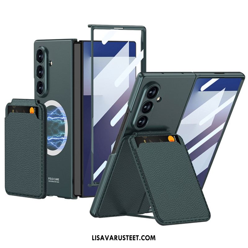 Kuori Samsung Galaxy Z Fold 7 Irrotettava Korttikotelo Ja Integroitu Jalusta