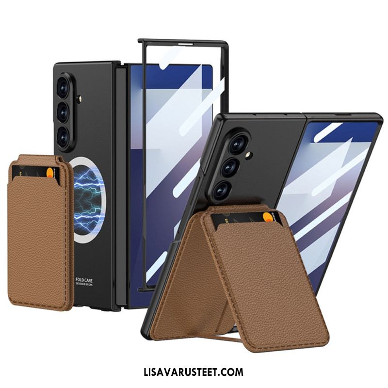 Kuori Samsung Galaxy Z Fold 7 Irrotettava Korttikotelo Ja Integroitu Jalusta