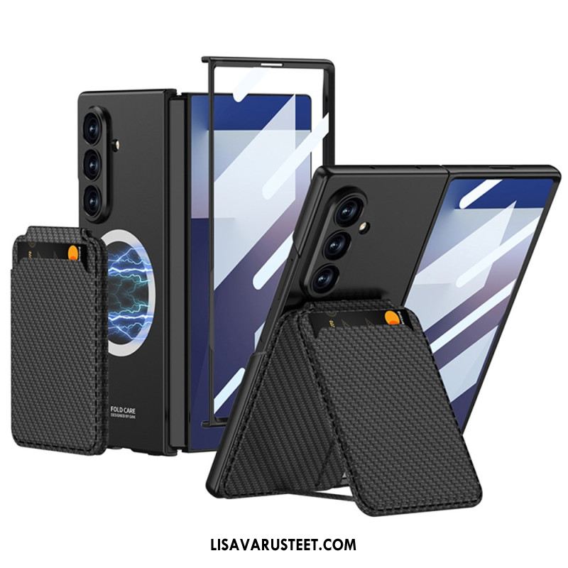 Kuori Samsung Galaxy Z Fold 7 Irrotettava Korttikotelo Ja Integroitu Jalusta