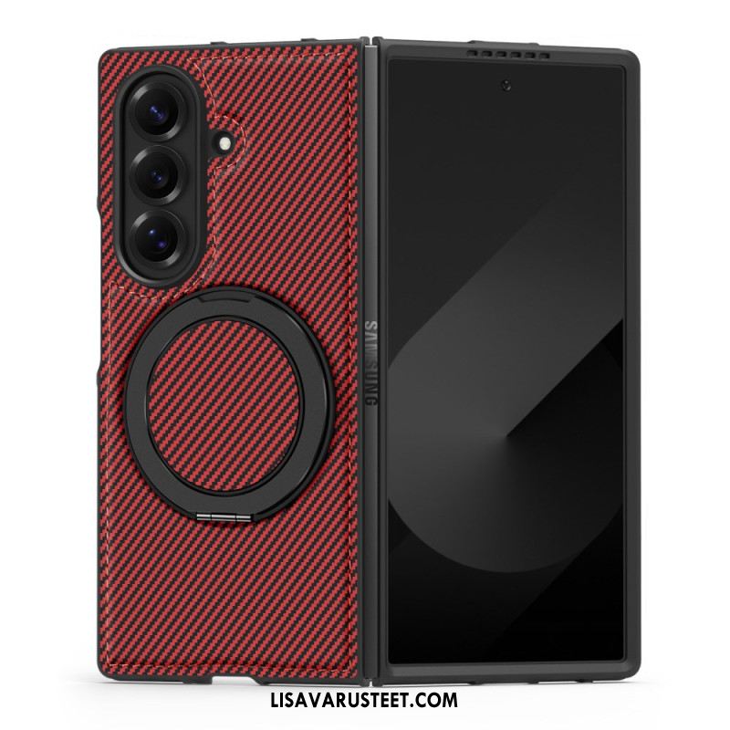 Kuori Samsung Galaxy Z Fold 7 Magneettinen Teksturoitu Hiilikuitu