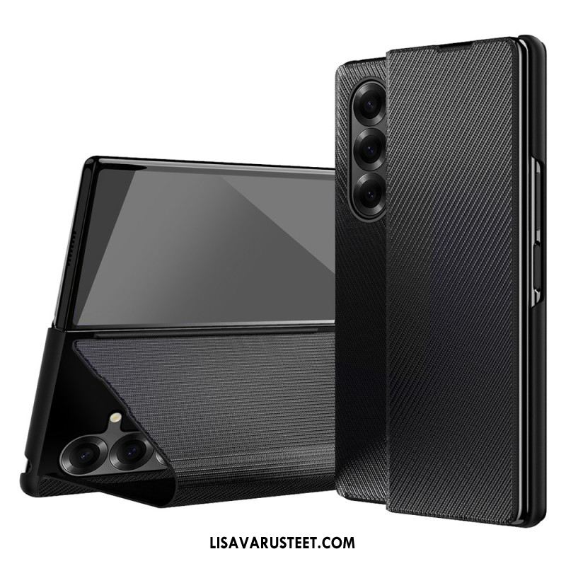 Kuori Samsung Galaxy Z Fold 7 Nahkaefekti Integroidulla Jalustalla