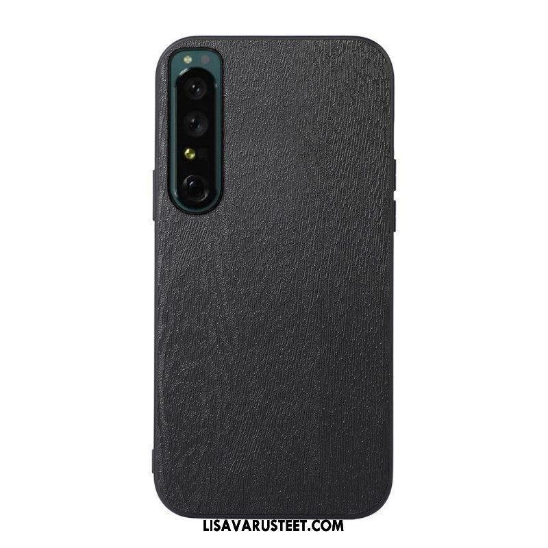 Kuori Sony Xperia 1 IV Faux Leather Puun Rakenne