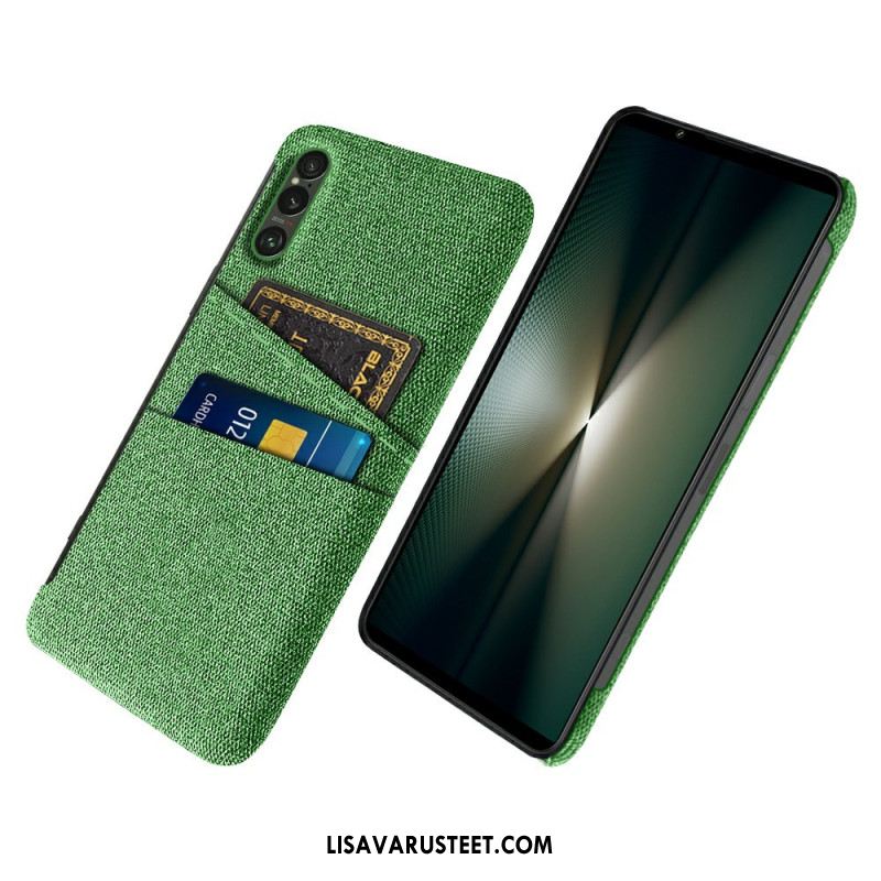 Kuori Sony Xperia 1 Vii Kangasefektikorttikotelo