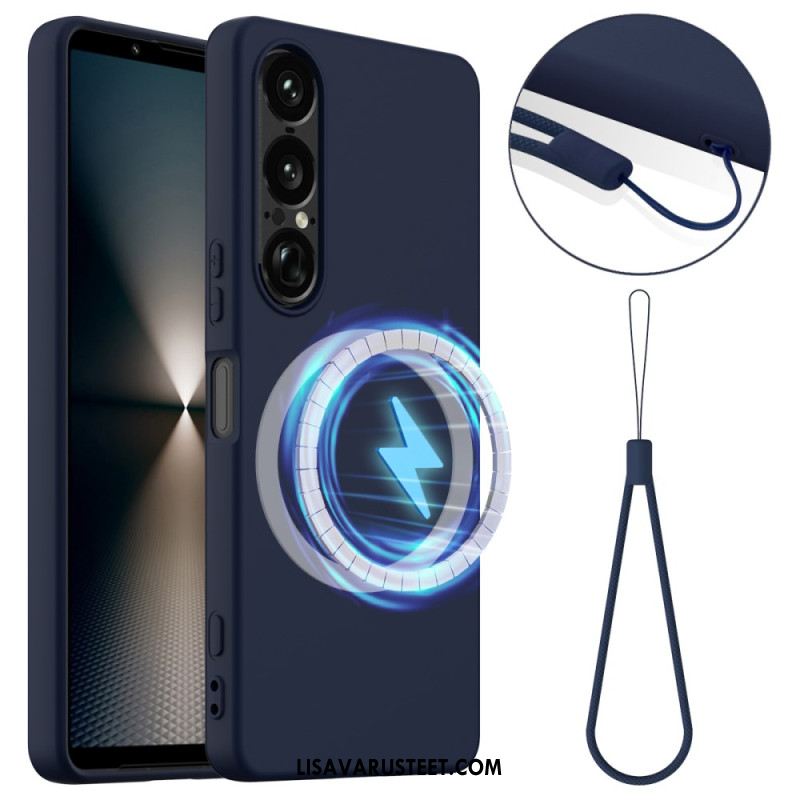 Kuori Sony Xperia 1 Vii Magsafe-yhteensopiva Silikoni Ja Nauha