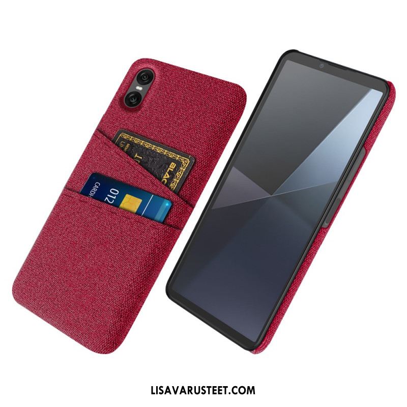 Kuori Sony Xperia 10 Vii Kangasmainen Korttikotelo Suojakuori