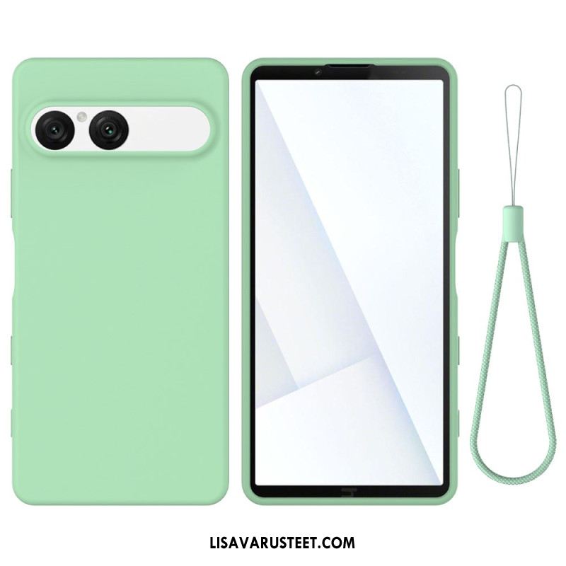 Kuori Sony Xperia 10 Vii Silikoni Hihnalla Suojakuori