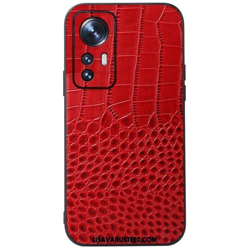 Kuori Xiaomi 12 / 12X Aito Crocodile Texture -nahka