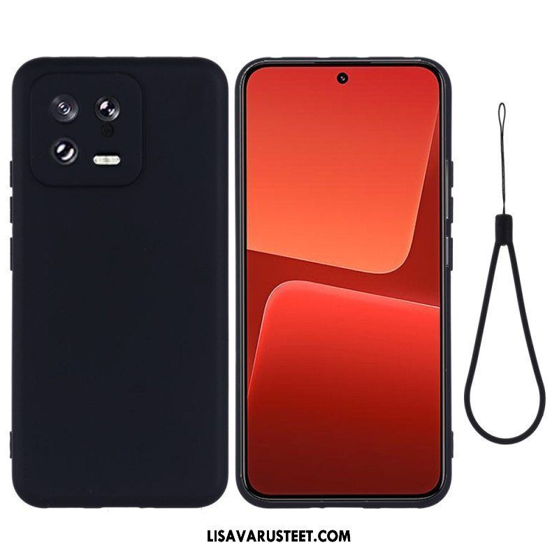 Kuori Xiaomi 13 Nestemäinen Silikoni Kaulanauhalla