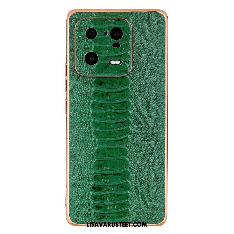 Kuori Xiaomi 13 Pro Crocodile Style Aitoa Nahkaa