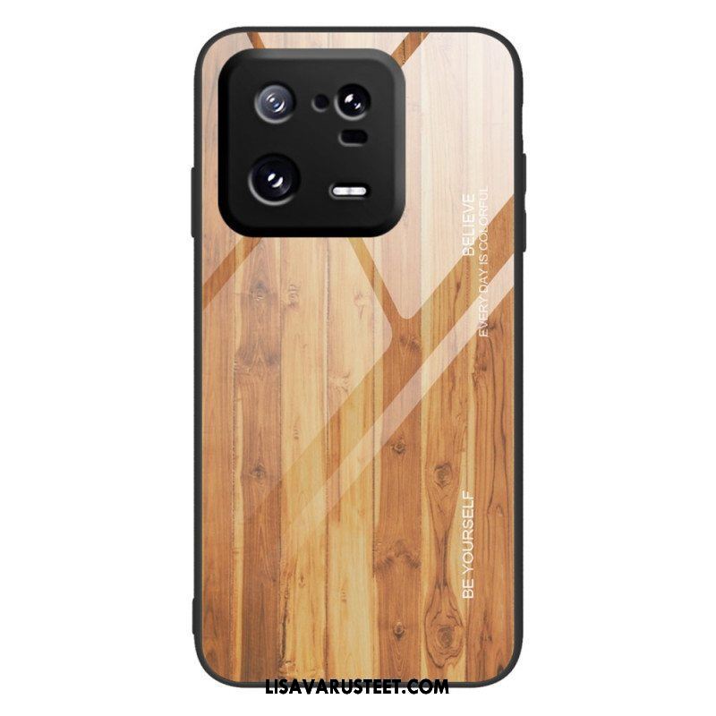 Kuori Xiaomi 13 Pro Wood Design Karkaistu Lasi