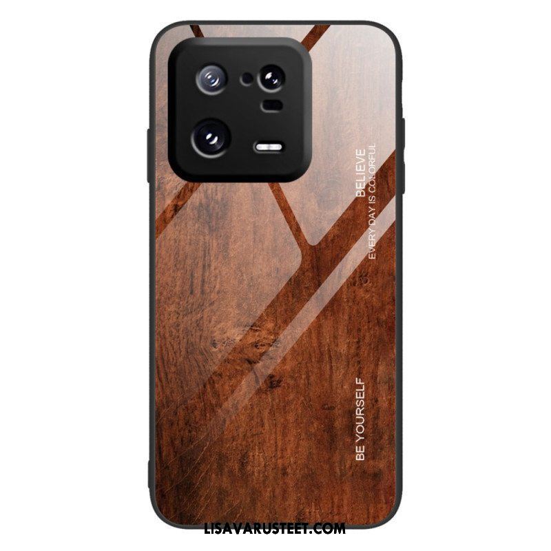 Kuori Xiaomi 13 Pro Wood Design Karkaistu Lasi