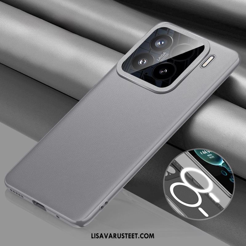 Kuori Xiaomi 15 Magsafe-yhteensopiva Nahkakuvioinen Suojakuori