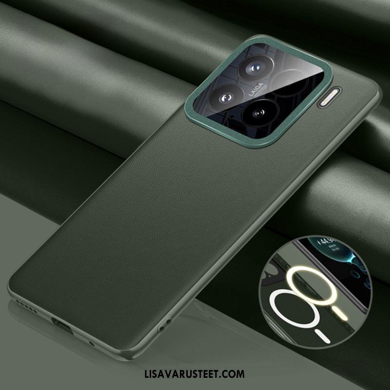 Kuori Xiaomi 15 Magsafe-yhteensopiva Nahkakuvioinen Suojakuori