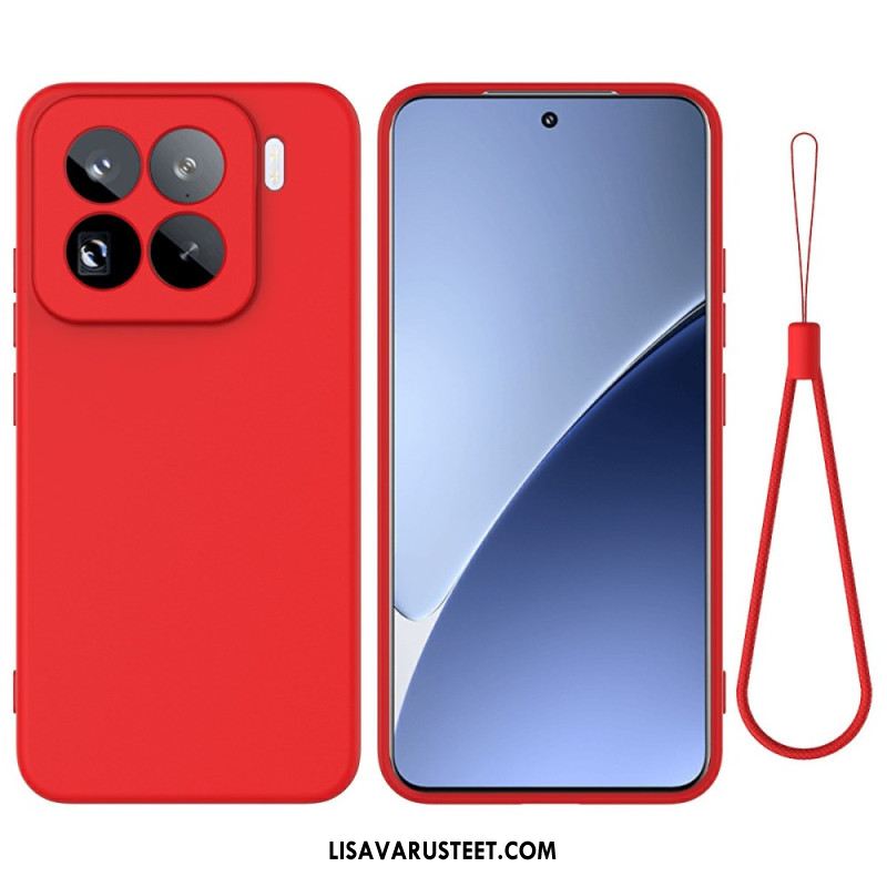 Kuori Xiaomi 15 Pro Nestemäisestä Silikonista Valmistettu Avainnauha