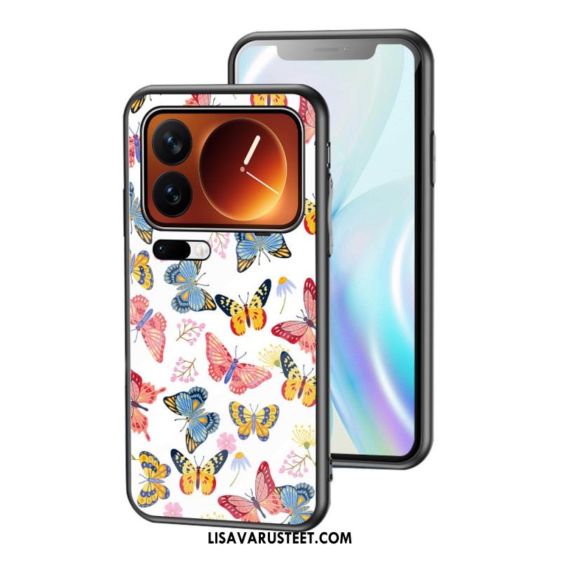 Kuori Xiaomi 17 Pro Karkaistusta Lasista Valmistettu Perhoskuvio