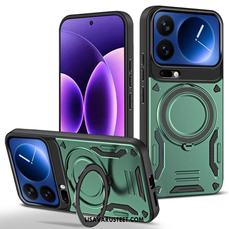 Kuori Xiaomi 17 Pro Magneettinen Suljin Pyörivällä Jalustalla Suojakuori
