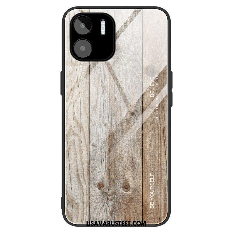 Kuori Xiaomi Redmi A1 Wood Design Karkaistu Lasi