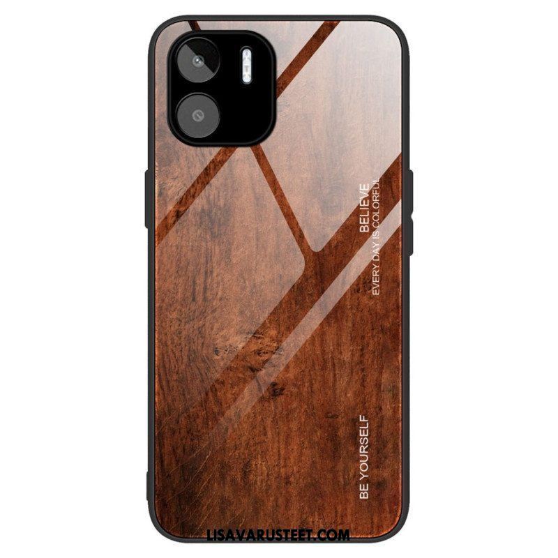 Kuori Xiaomi Redmi A1 Wood Design Karkaistu Lasi