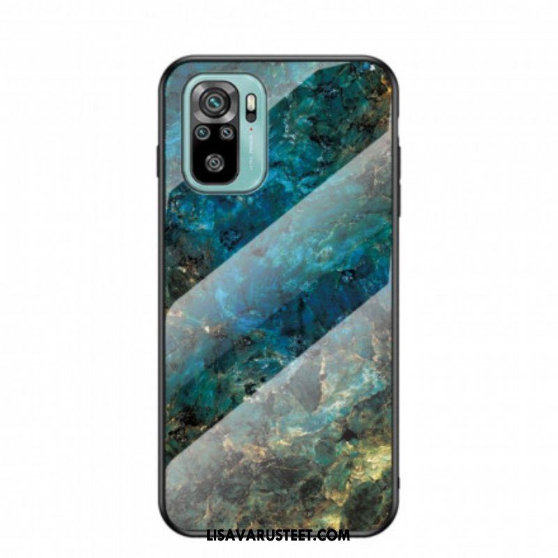 Kuori Xiaomi Redmi Note 10 / 10S Tempered Glass Marble Colors