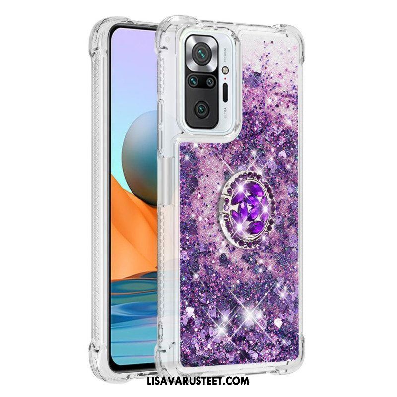 Kuori Xiaomi Redmi Note 10 Pro Paljetteja Rengastuella